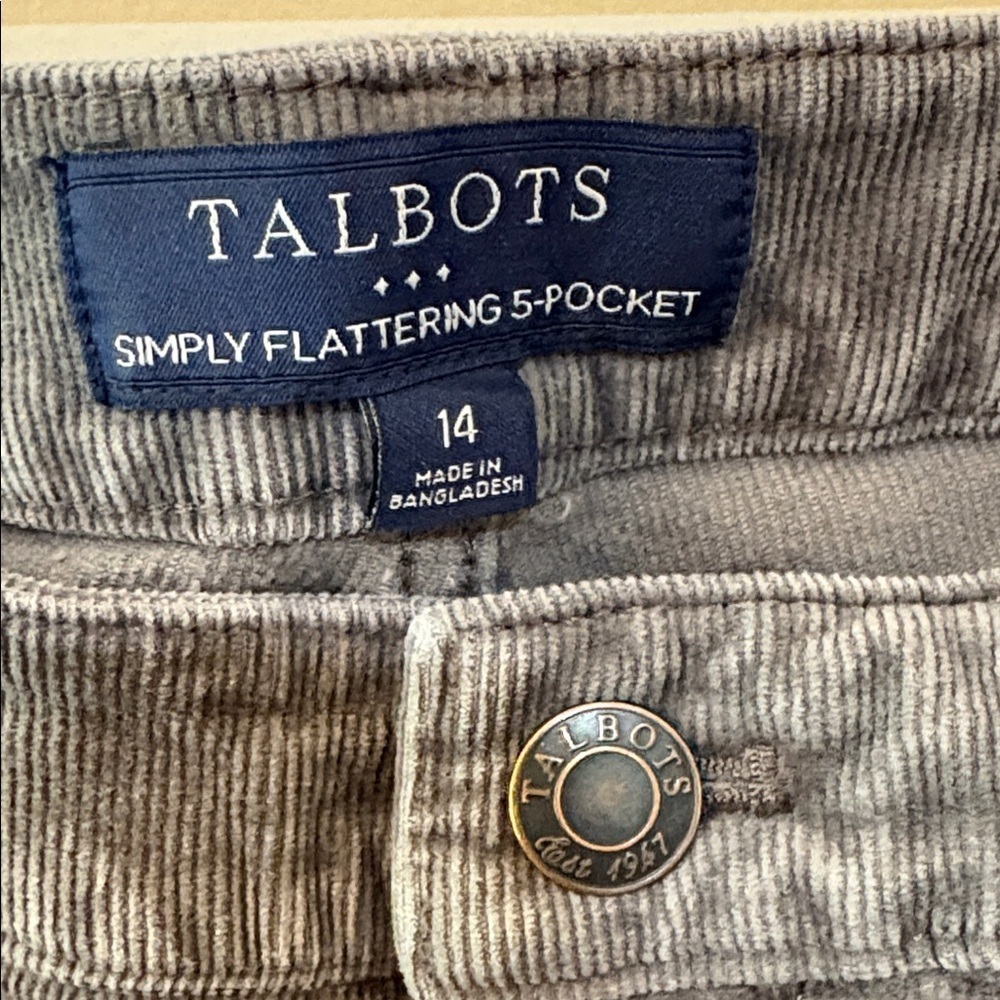 Talbots Women's Straight Leg Jeans - Grey Size 14 - Picture 2 of 6